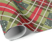 Pset Deer Antler Green Glitter Cadeaupapier (Rol Hoek)