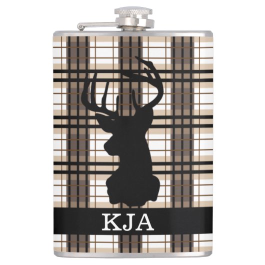 Pset Deer Silhouette Flask Heupfles (Voorkant)