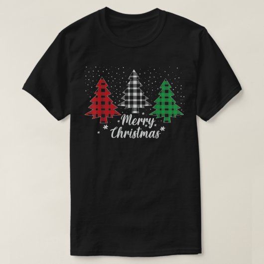 Pset Design Merry-kerstbomen T-shirt (Design voorkant)
