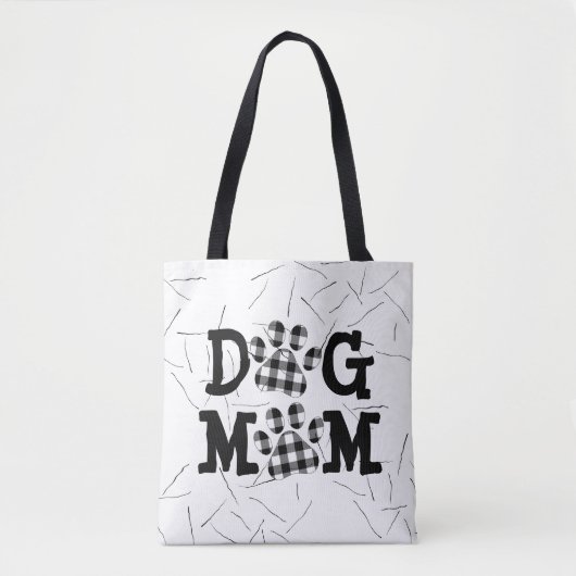 Pset DOG MOM Pawprints (afdrukken) en Haar Tote Bag (Voorkant)