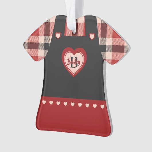 Pset Dress & Pinafore Figurine Gepersonaliseerd Ornament (voorkant)