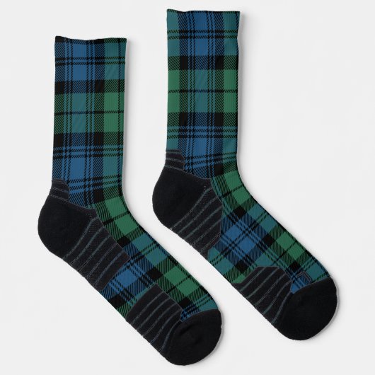 Pset Elegant Clan Campbell Green Check Tartan Sokken (Rechts)
