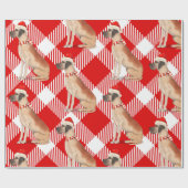 Pset en Great Dane Hondenliefhebbers Kerstmis Cadeaupapier (Vlak)