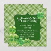 Pset en Shamrocks St. Patrick's Day Invitation Kaart (Voorkant / Achterkant)
