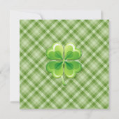 Pset en Shamrocks St. Patrick's Day Invitation Kaart (Achterkant)