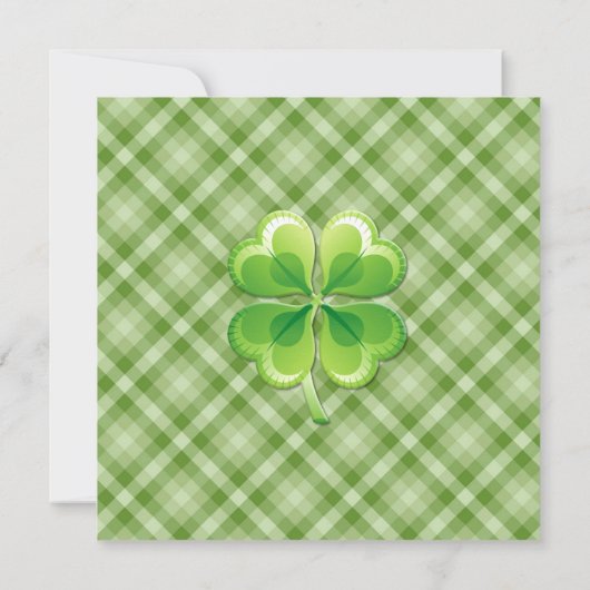 Pset en Shamrocks St. Patrick's Day Invitation Kaart (Achterkant)
