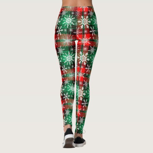 Pset en Snowflakes kerst Leggings (Achterkant)