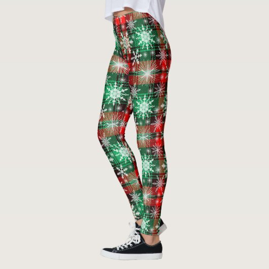 Pset en Snowflakes kerst Leggings (Links)