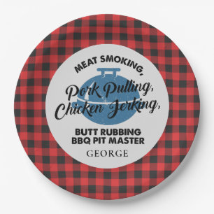 Pset Fathers Day Rustic BBQ Dad Personalized Papieren Bordje