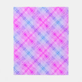 Pset Fuschia Blue Boho Fleece Deken (Voorkant)