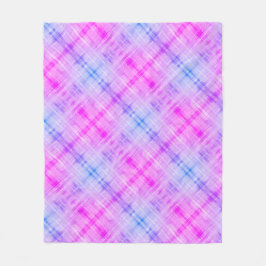 Pset Fuschia Blue Boho Fleece Deken