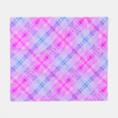 Pset Fuschia Blue Boho Fleece Deken (Voorkant (Horizontaal))