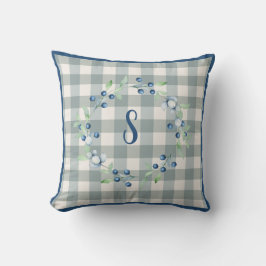 Pset Gingham Country Farmhouse Monogram Kussen