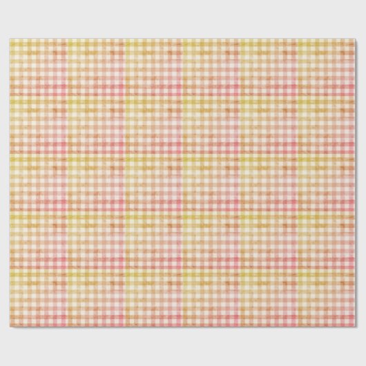 Pset Gingham Country Farmhouse  Simple Cadeaupapier (Vlak)