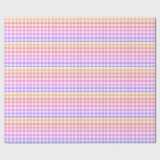 Pset Gingham Country Pink Modern Simple Cadeaupapier (Vlak)