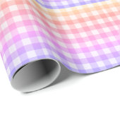 Pset Gingham Country Pink Modern Simple Cadeaupapier (Rol Hoek)