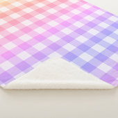 Pset Gingham Land Pink Paars Modern Simple Sherpa Deken (3/4)