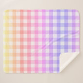 Pset Gingham Land Pink Paars Modern Simple Sherpa Deken (Voorkant (horizontaal))