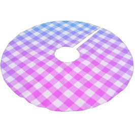 Pset Gingham Pink Blue Modern Simple Check Kerstboom Rok