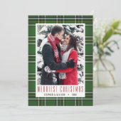 Pset Green Classic | Holiday-foto Feestdagenkaart (Staand voorkant)