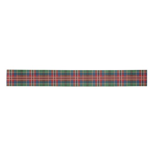 Pset Green en Red Tartan Clan MacCulloch Holiday Satijnen Lint (Voorkant)