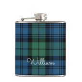 Pset Green Tartan Pap Birthday Speciaal gepersonal Heupfles (Voorkant)