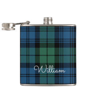 Pset Green Tartan Pap Birthday Speciaal gepersonal Heupfles