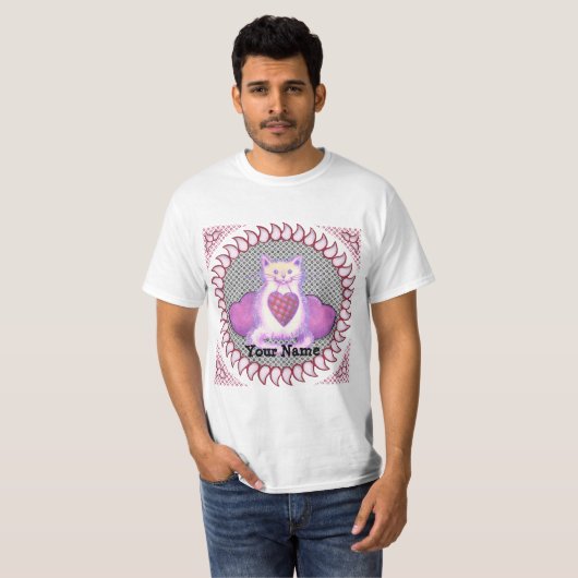 Pset Heart Cat T-Shirt (Voorkant volledig)