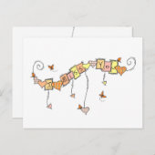 Pset Hearts en Butterflies ik mis jullie leraren Briefkaart (Voorkant / Achterkant)