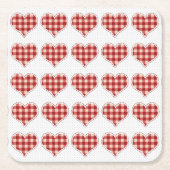 Pset Hearts Patroon Kartonnen Onderzetters (Voorkant)