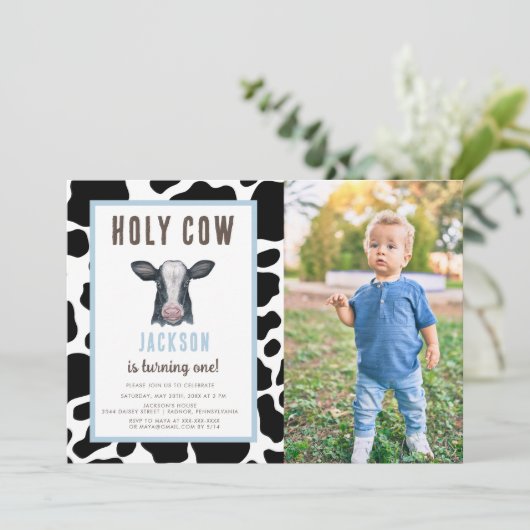 Pset Heilige Koe Ik ben een Jongen Dag Kaart (Staand voorkant)