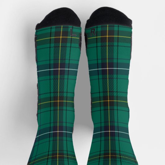 Pset Henderson Green Black Check Tartan Sokken (Top)