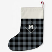 Pset Holiday Initiaal grijs + zwart Kleine Kerstsok (Achterkant)