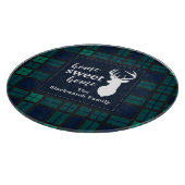 Pset Holiday Tartan Clan Blackwatch, gepersonalise Snijplank (Hoek)