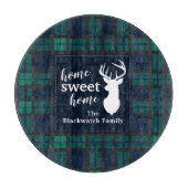 Pset Holiday Tartan Clan Blackwatch, gepersonalise Snijplank (Voorkant)