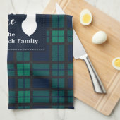Pset Holiday Tartan Clan Blackwatch, gepersonalise Theedoek (Quarter Fold)
