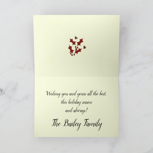 Pset Holly Kerstmis Vape Holiday Kaart (Binnen)