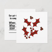 Pset Holly kerstvorm Kaart (Voorkant / Achterkant)