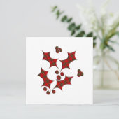 Pset Holly kerstvorm Kaart (Staand voorkant)