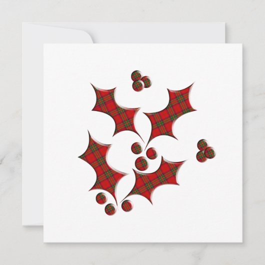 Pset Holly kerstvorm Kaart (Voorkant)