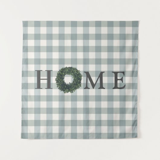Pset HOME Farmhouse Gingham Country Stylish Wandkleed (Voorkant)