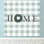 Pset HOME Typografie Farmhouse Stylish Wreater Canvas Afdruk (Insitu (Houten vloer))