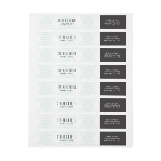 Pset-ish Modern Wedding Wraparound Labels (Vel)