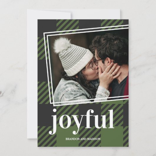 Pset Joyful kerstfoto-feestdag Feestdagenkaart (Voorkant)