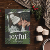 Pset Joyful kerstfoto-feestdag Feestdagenkaart