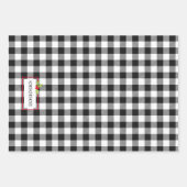 Pset-kerstfeestdag zwart-wit rood groen inpakpapier vel (Voorkant)