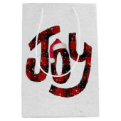 Pset-kerstfeestvreugde met Snowflakes Medium Cadeauzakje (Voorkant)