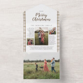 Pset KerstJournal Brown 4 All In One Uitnodiging (Binnen)