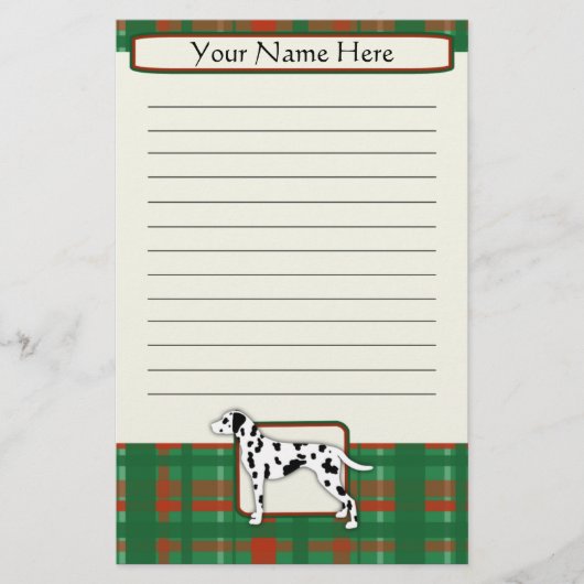 Pset-KerstkerstDalmatische Stationery Briefpapier (Voorkant)
