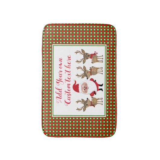 Pset-kerstkerstkerstkerstmaatschildering kerstkers badmat (Voorkant Verticaal)